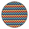 Native Tribal Inspired Pattern Print Round Floor Mat