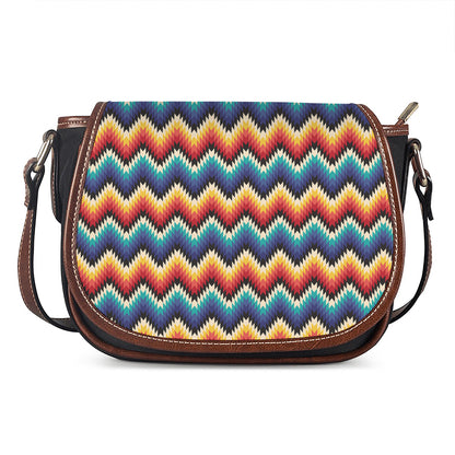 Native Tribal Inspired Pattern Print Saddle Bag