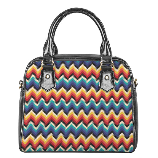 Native Tribal Inspired Pattern Print Shoulder Handbag