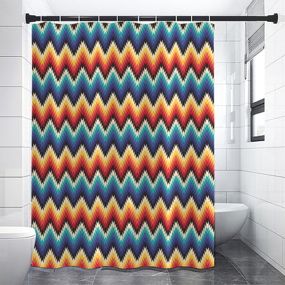 Native Tribal Inspired Pattern Print Shower Curtain