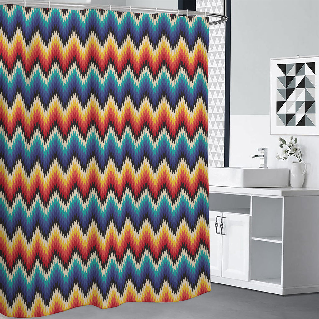 Native Tribal Inspired Pattern Print Shower Curtain