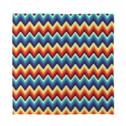 Native Tribal Inspired Pattern Print Silk Bandana
