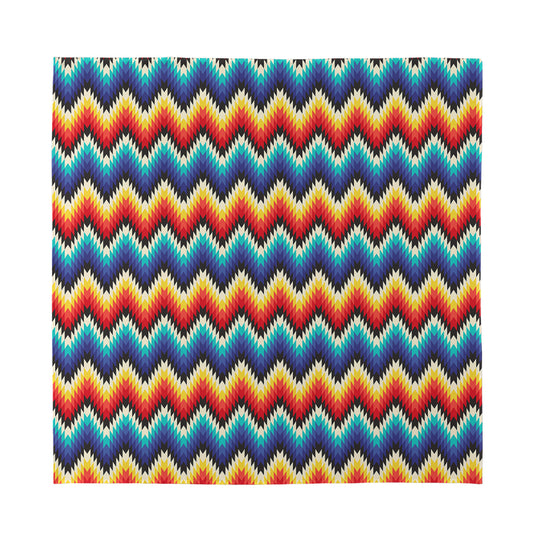 Native Tribal Inspired Pattern Print Silk Bandana