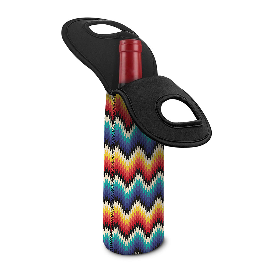 Native Tribal Inspired Pattern Print Single Neoprene Wine Tote