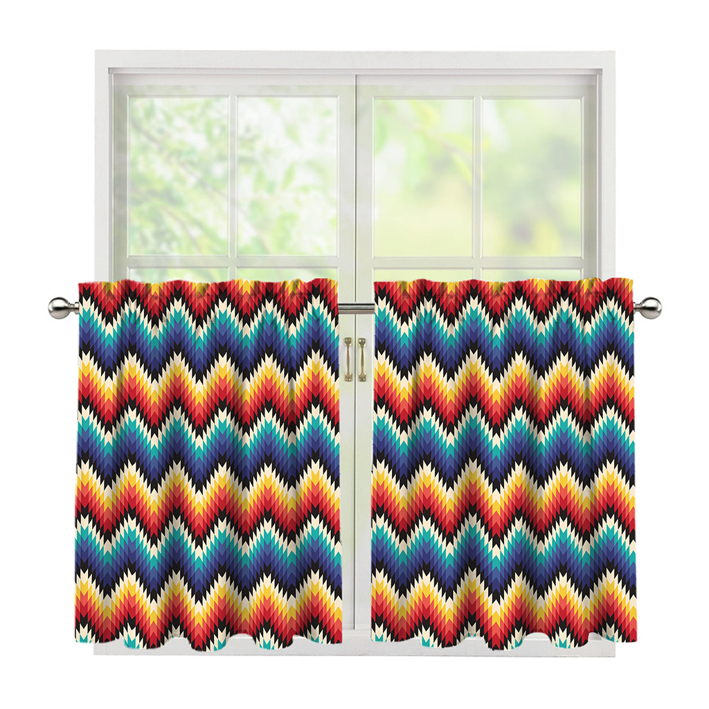 Native Tribal Inspired Pattern Print Tier Curtains