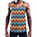 Native Tribal Inspired Pattern Print Men's Workout Tank Top