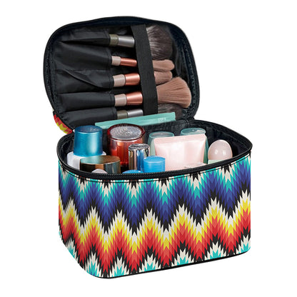 Native Tribal Inspired Pattern Print Travel Makeup Bag