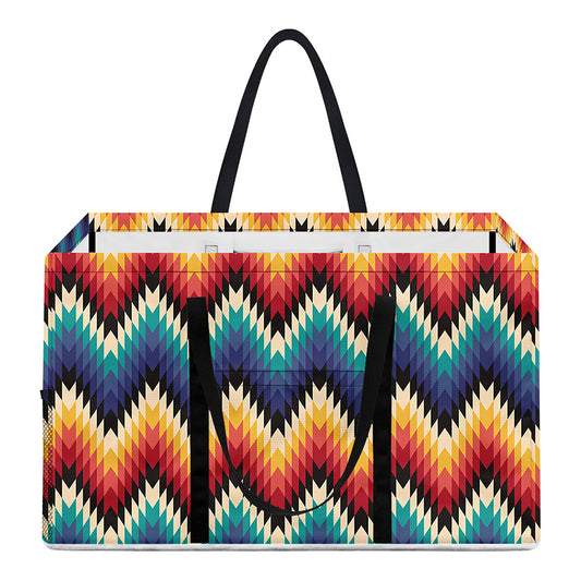 Native Tribal Inspired Pattern Print Utility Tote Bag