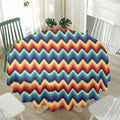 Native Tribal Inspired Pattern Print Waterproof Round Tablecloth