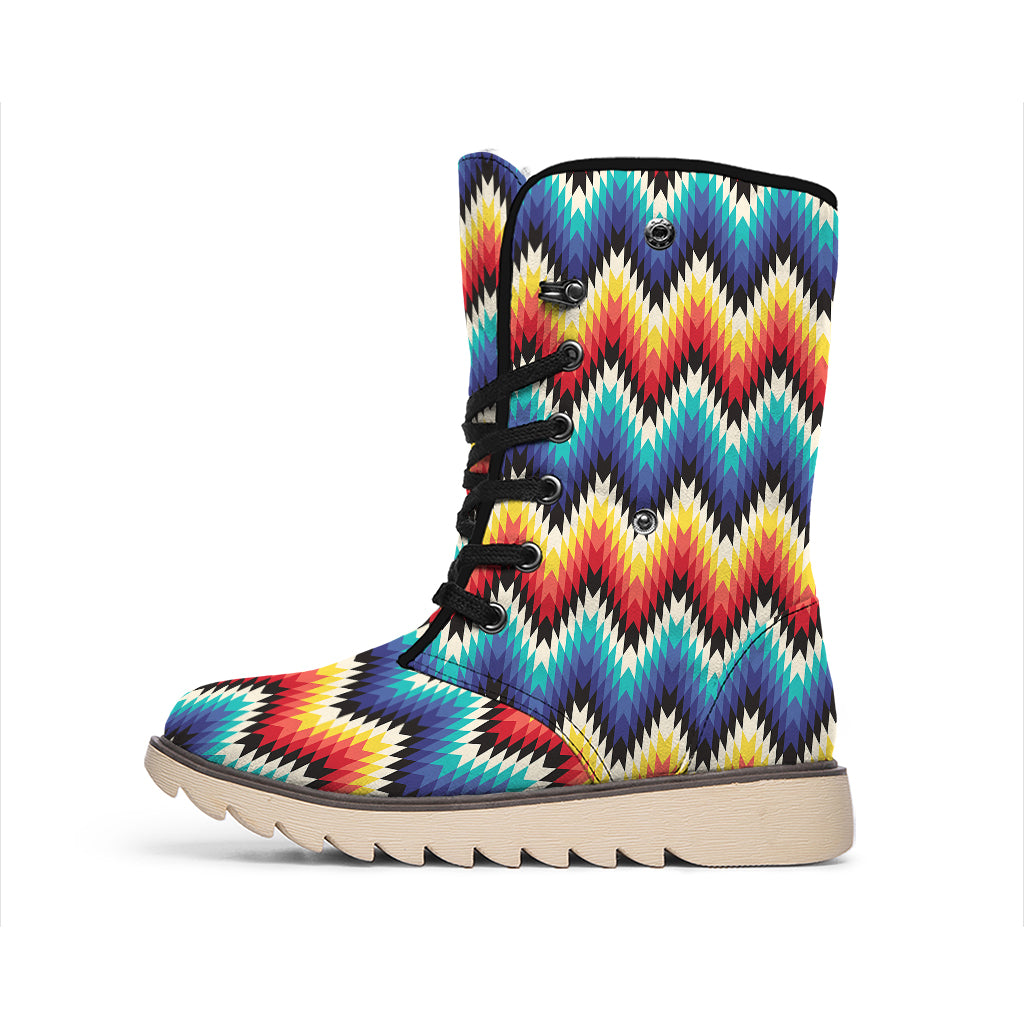 Native Tribal Inspired Pattern Print Winter Boots