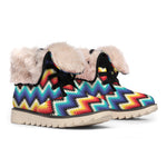 Native Tribal Inspired Pattern Print Winter Boots