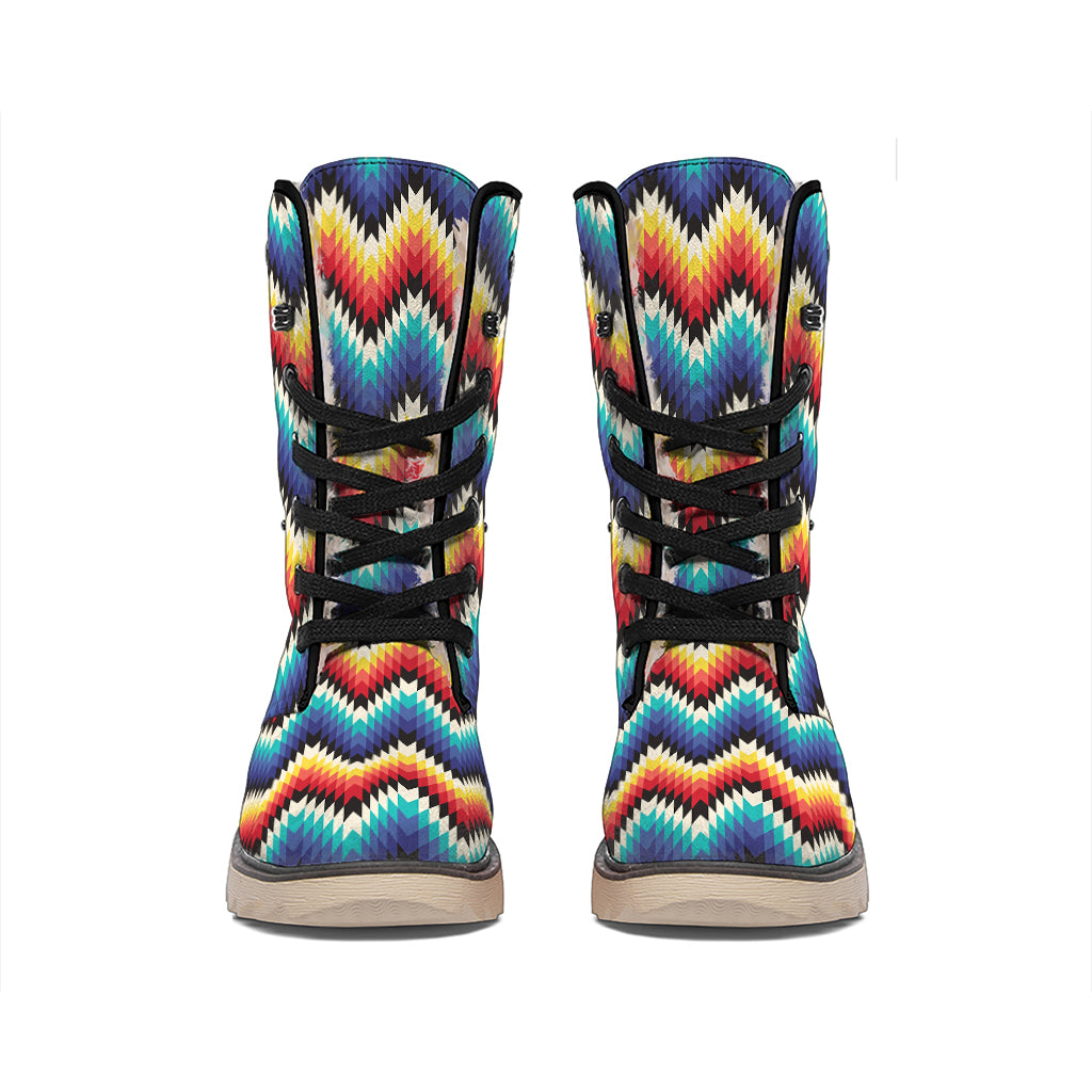 Native Tribal Inspired Pattern Print Winter Boots