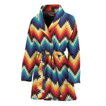 Native Tribal Inspired Pattern Print Women's Bathrobe