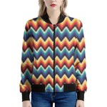 Native Tribal Inspired Pattern Print Women's Bomber Jacket