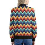 Native Tribal Inspired Pattern Print Women's Bomber Jacket