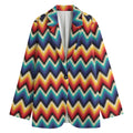 Native Tribal Inspired Pattern Print Women's Cotton Blazer