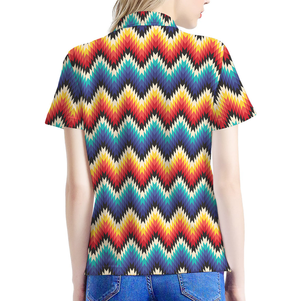 Native Tribal Inspired Pattern Print Women's Polo Shirt