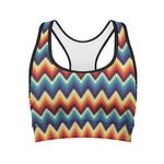 Native Tribal Inspired Pattern Print Women's Sports Bra