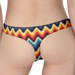 Native Tribal Inspired Pattern Print Women's Thong