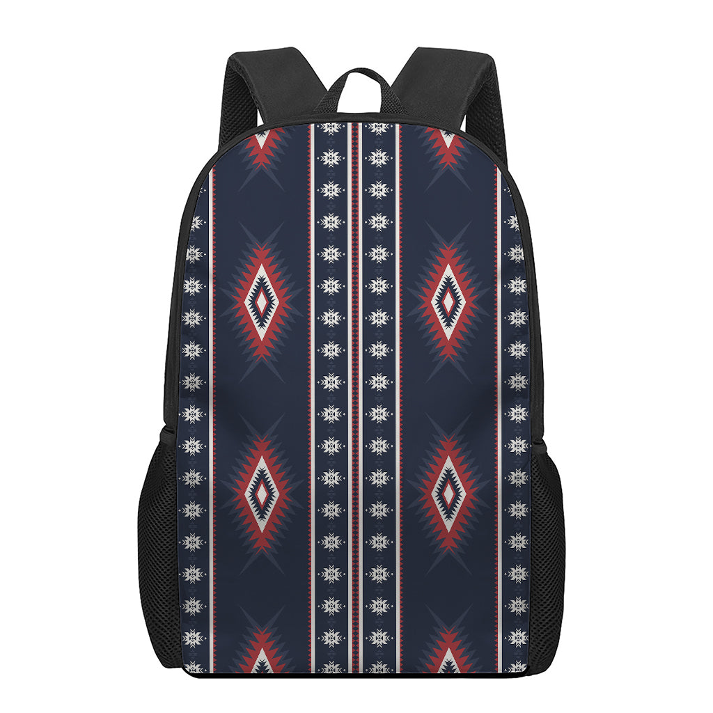 Native Tribal Navajo Pattern Print 17 Inch Backpack