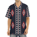 Native Tribal Navajo Pattern Print Aloha Shirt