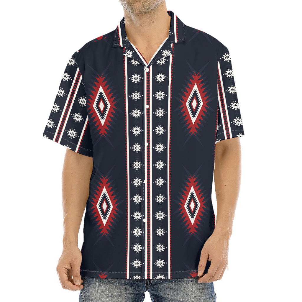Native Tribal Navajo Pattern Print Aloha Shirt