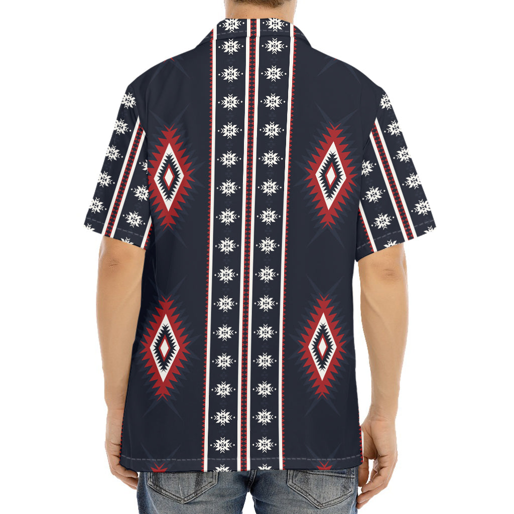 Native Tribal Navajo Pattern Print Aloha Shirt