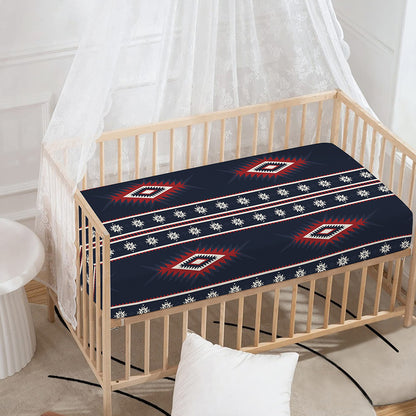 Native Tribal Navajo Pattern Print Baby Crib Sheet