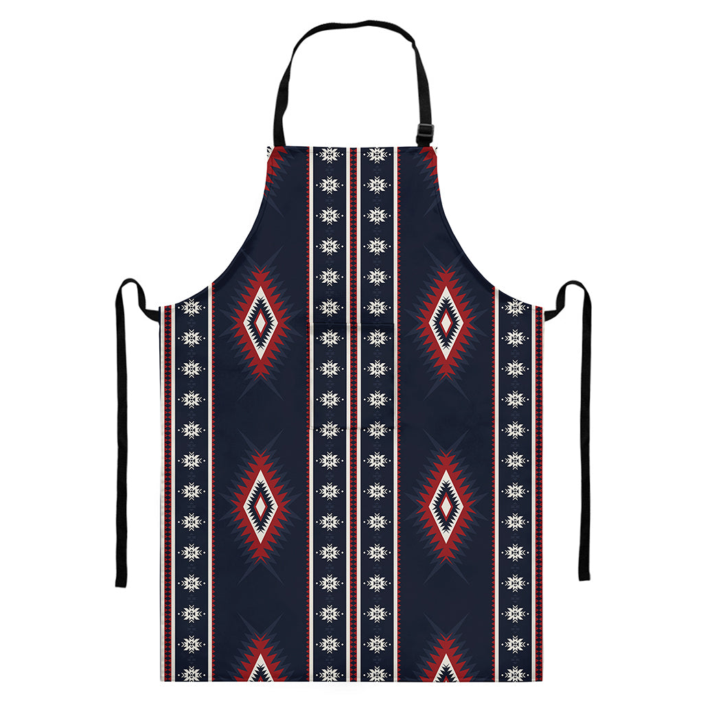 Native Tribal Navajo Pattern Print Bib Apron With Pocket