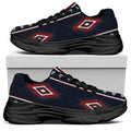 Native Tribal Navajo Pattern Print Black Chunky Shoes