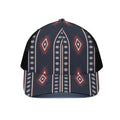 Native Tribal Navajo Pattern Print Black Mesh Trucker Hat