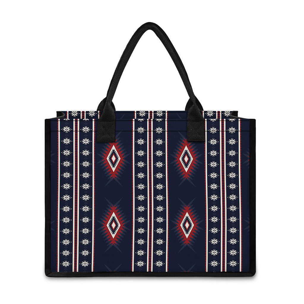 Native Tribal Navajo Pattern Print Canvas Tote Bag