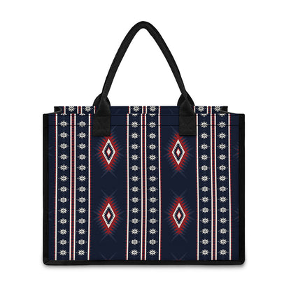 Native Tribal Navajo Pattern Print Canvas Tote Bag