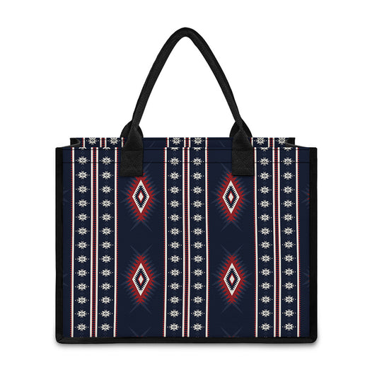 Native Tribal Navajo Pattern Print Canvas Tote Bag