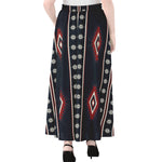 Native Tribal Navajo Pattern Print Chiffon Maxi Skirt