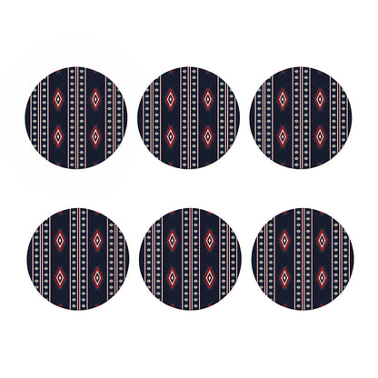 Native Tribal Navajo Pattern Print Coaster Set
