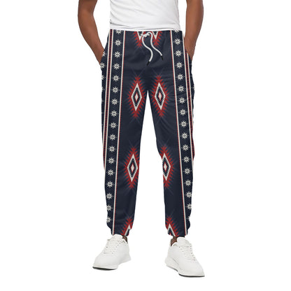Native Tribal Navajo Pattern Print Cotton Pants