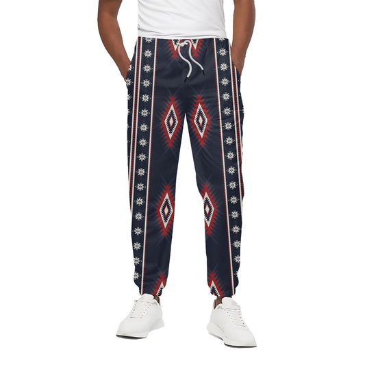Native Tribal Navajo Pattern Print Cotton Pants