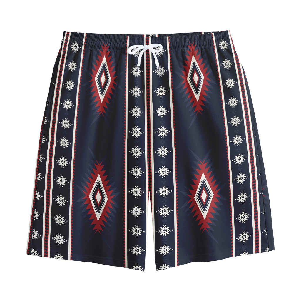 Native Tribal Navajo Pattern Print Cotton Shorts
