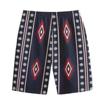 Native Tribal Navajo Pattern Print Cotton Shorts