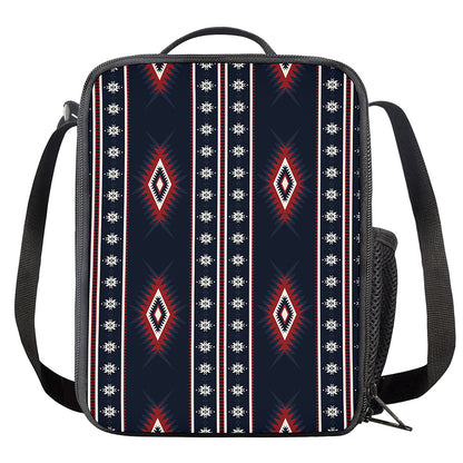 Native Tribal Navajo Pattern Print Crossbody Lunch Bag
