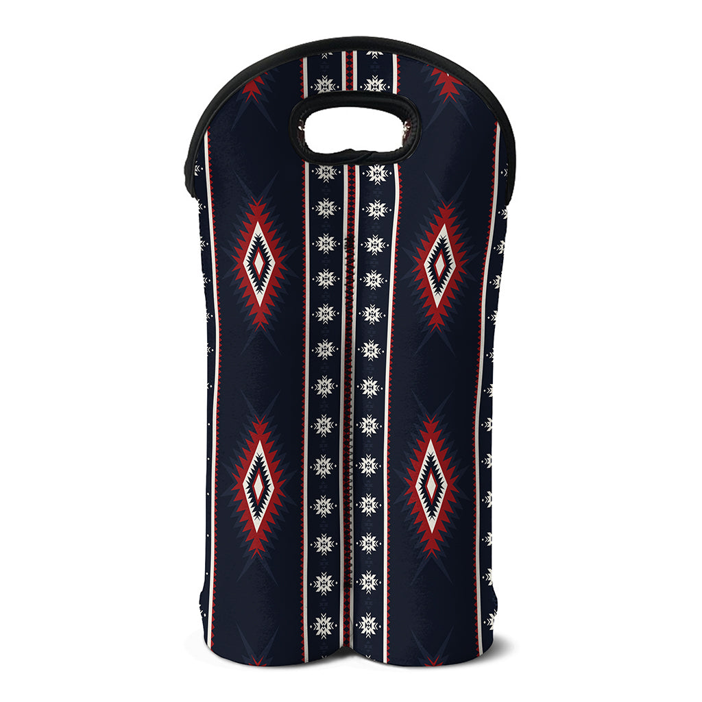 Native Tribal Navajo Pattern Print Double Neoprene Wine Tote