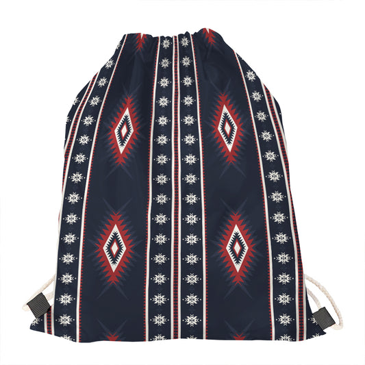 Native Tribal Navajo Pattern Print Drawstring Bag