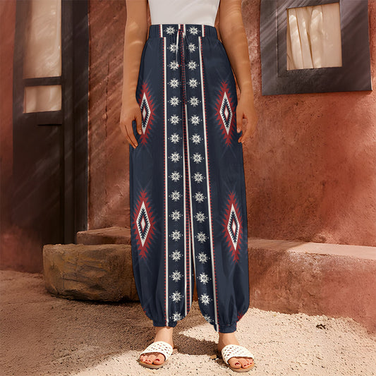 Native Tribal Navajo Pattern Print Harem Pants