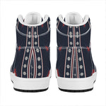 Native Tribal Navajo Pattern Print High Top Leather Sneakers