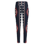 Native Tribal Navajo Pattern Print High-Waisted Pocket Leggings