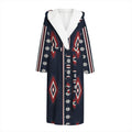 Native Tribal Navajo Pattern Print Hooded Bathrobe