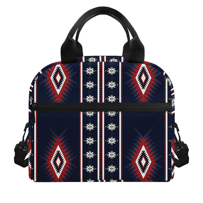 Native Tribal Navajo Pattern Print Insulated Lunch Bag