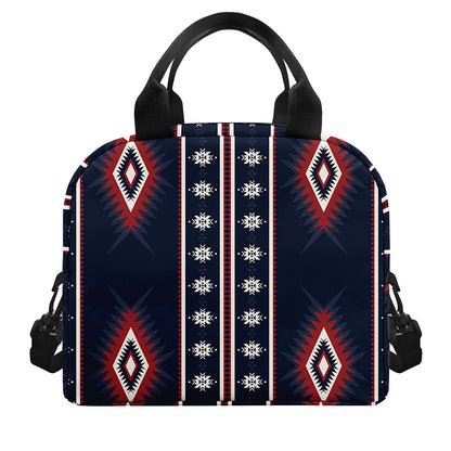 Native Tribal Navajo Pattern Print Insulated Lunch Bag