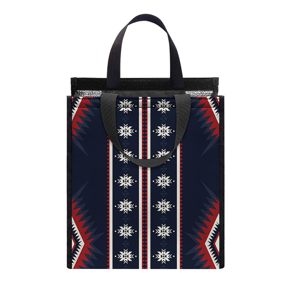 Native Tribal Navajo Pattern Print Insulated Lunch Tote